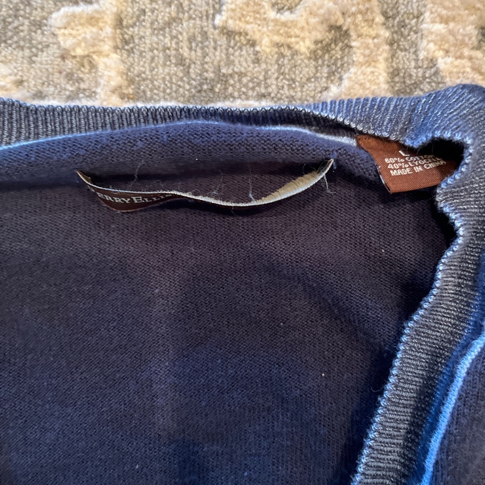 Perry Ellis Navy Blue Cardigan - Picture 4 of 4